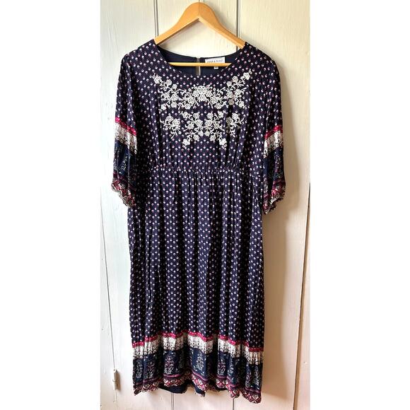 Piper & Scoot maxi dress size 2XL boho embroidered cottage - Picture 3 of 13